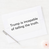 トランプは真実を語ることができない Hankamer Artjunkhaus 長方形シール (封筒)