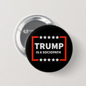 トランプは社会病質者1 缶バッジ (正面&裏面)