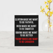 トランプは私がカナダの政治おもしろいになりたい カード (黄色い花)