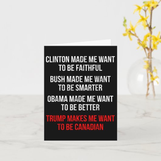 トランプは私がカナダの政治おもしろいになりたい カード (黄色い花)