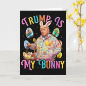 トランプは私のうさぎ イースターの卵狩りで春を華やかに カード (黄色い花)