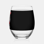 トランプは私のバレンタインデーレトロ ステムなしワイングラス (右)