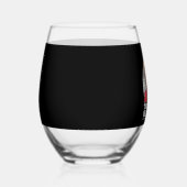 トランプは私のバレンタインデーレトロ ステムなしワイングラス (左)