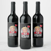 トランプは私のバレンタインデーレトロ ワインラベル (ボトル)
