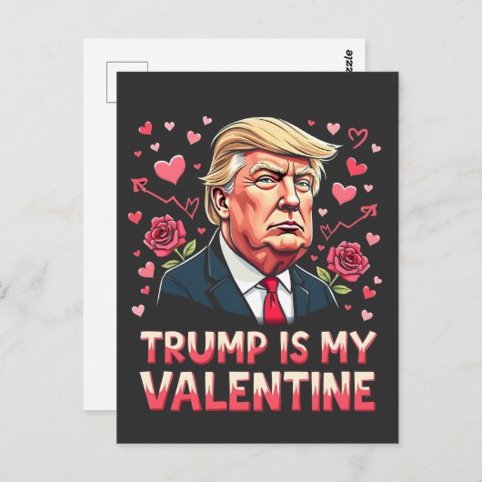 トランプは私のバレンタインデー2025日 ポストカード (正面/裏面)