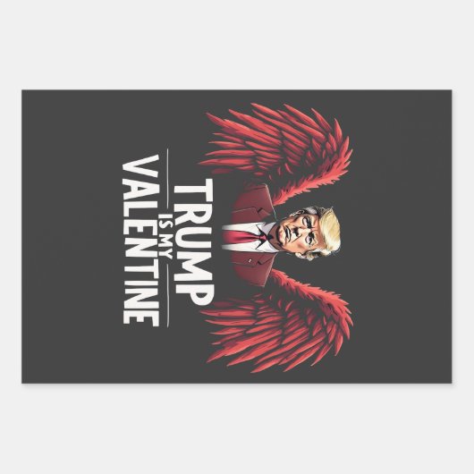 トランプは私のバレンタインデーMagaである ラッピングペーパーシート (正面)