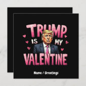 トランプは私のバレンタニおもしろいーレトロバレンタインデー 招待状 (正面/裏面)