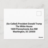 トランプは私の社長ではない ポストカード (裏面)