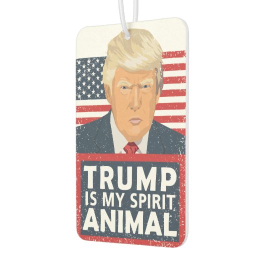 トランプは私の精神動物おもしろい カーエアーフレッシュナー (左)