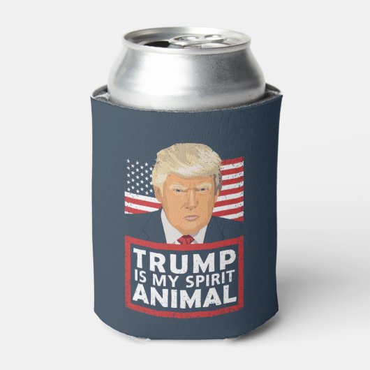 トランプは私の精神動物おもしろい 缶クーラー (缶正面)