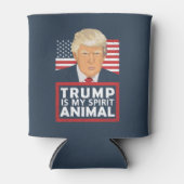 トランプは私の精神動物おもしろい 缶クーラー (正面)