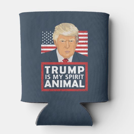 トランプは私の精神動物おもしろい 缶クーラー (裏面)