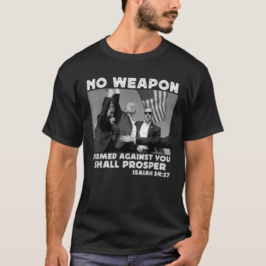 トランプは貴国に対抗して形成された武器を提供しない Tシャツ (正面)