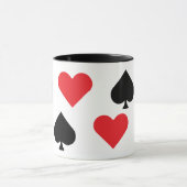 トランプは赤と黒の記号に適合 マグカップ (中央)