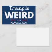 トランプは風変わり、アンチおもしろいトランプ、2024カマラ 名刺 (正面/裏面)