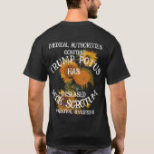 トランプは首陰嚢症候群を確認済み Tシャツ (裏面)