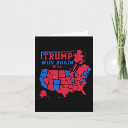 トランプは2024年に再び米国の赤波の地図を勝ち取る カード (正面)