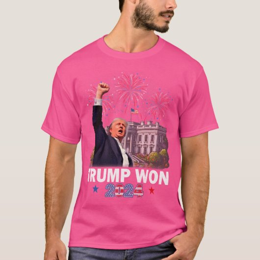 トランプは2024年ホワイトハウスドール社長47位を獲得した Tシャツ (正面)