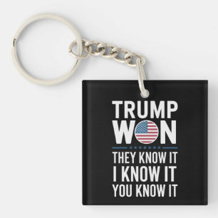 トランプは2024第47代大統領勝利を知って勝った キーホルダー