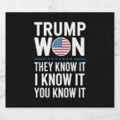 トランプは2024第47代大統領勝利を知って勝った ビールラベル (シングルラベル)