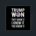 トランプは2024第47代大統領勝利を知って勝った 缶バッジ<br><div class="desc">トランプは2024第47回大統領当選選挙を知って勝った</div>