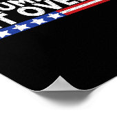 トランプは2028年のアメリカ国旗を乗り越える ポスター (角)