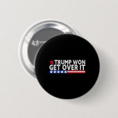 トランプは2028年のアメリカ国旗を乗り越える 缶バッジ (正面&裏面)