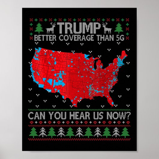 トランプは5gよりカバー力が上 クリスマスのセーター ポスター (正面)