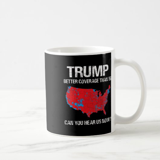 トランプは5gより電波が良い　選挙地図の面白グッズ コーヒーマグカップ (右)