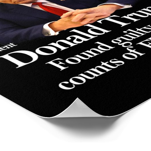 トランプは&#で有罪と判断;自由のカウント ポスター (角)