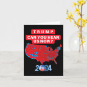 トランプは、2024年選挙おもしろいのResuを聞くことができる カード (黄色い花)