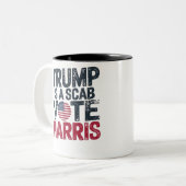 トランプはSCAB投票ハリス ツートーンマグカップ (正面左)