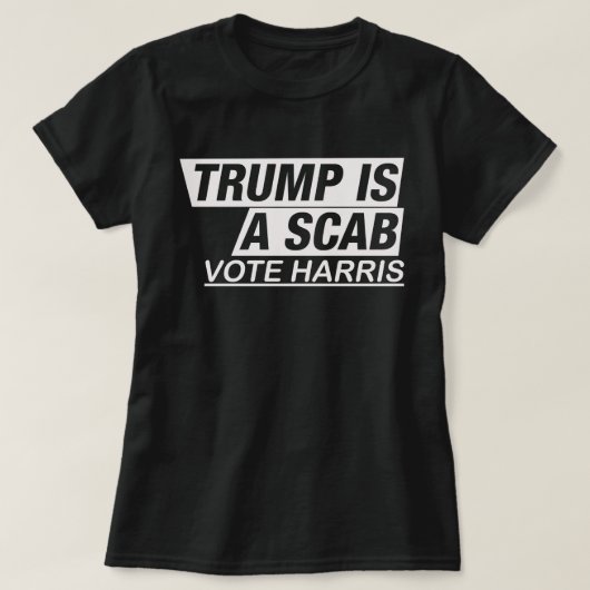 トランプはscab投票ハリス tシャツ (デザイン正面)