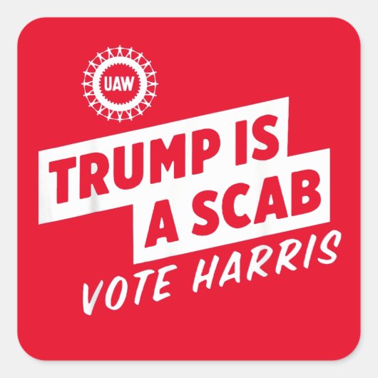 トランプはScab Vote Harris 2024大統領である スクエアシール (正面)
