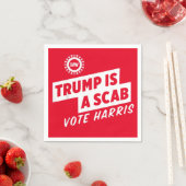 トランプはScab Vote Harris 2024大統領である スタンダードカクテルナプキン (インサイチュ)