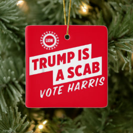 トランプはScab Vote Harris 2024大統領である セラミックオーナメント