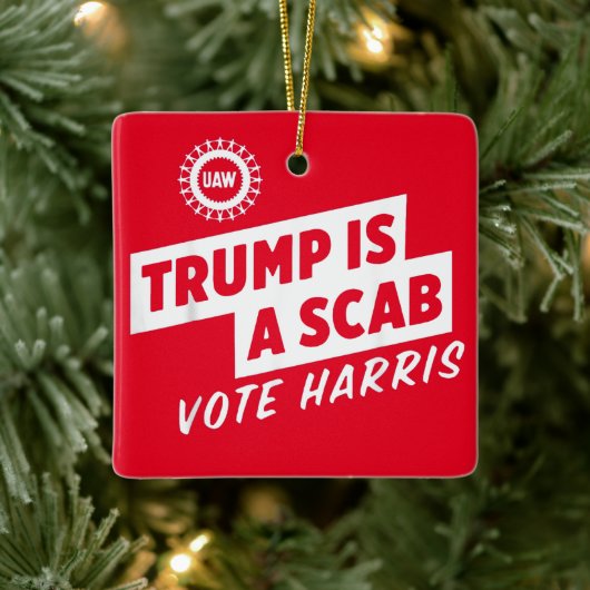トランプはScab Vote Harris 2024大統領である セラミックオーナメント (ツリー)