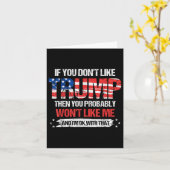 トランプもしが好きじゃないなら嫌いだろう カード (黄色い花)