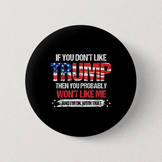 トランプもしが好きじゃないなら嫌いだろう 缶バッジ (正面)
