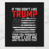 トランプもしが好きじゃなくて私じゃないかも ワインラベル (シングルラベル)