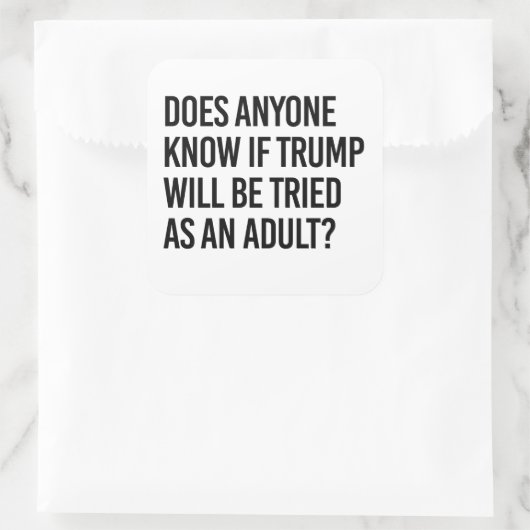 トランプもしは大人として試されるだろう スクエアシール (バッグ)