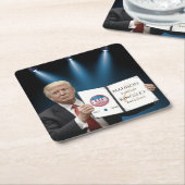 トランプもっとも偉大・アメー結婚ジング スクエアペーパーコースター (アングル)