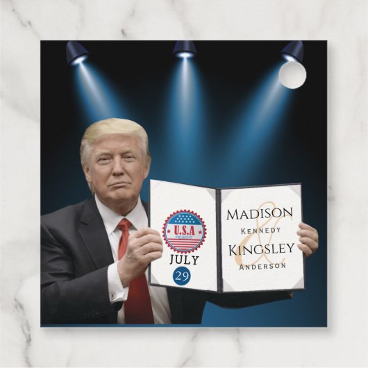 トランプもっとも偉大・アメー結婚ジング フェイバータグ (裏面)