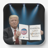 トランプもっとも偉大・アメー結婚ジング ペーパープレート (正面)