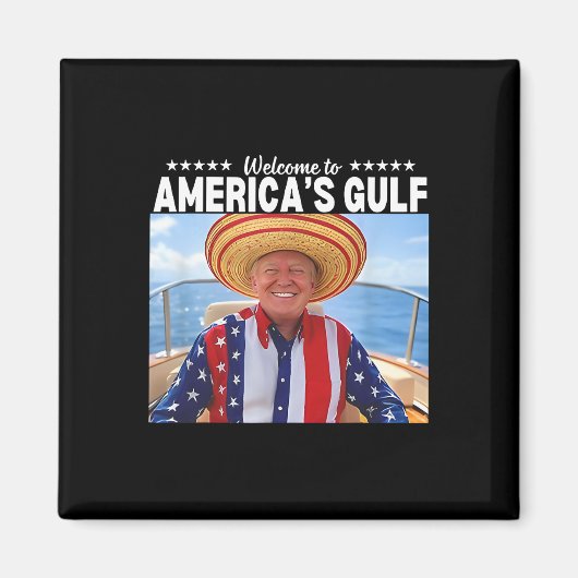 トランプようこそアメリカ湾2 マグネット (正面)