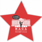 トランプよ2024年ホワイトハウスに戻れ シール (正面)