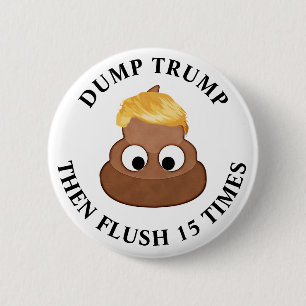 トランプをダンプし、15回のアンチトランプのユーモアをフラッシュ 缶バッジ
