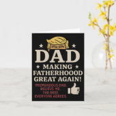 トランプをテーマにしたおもしろい父親の日が父親の日を作るGr カード (黄色い花)