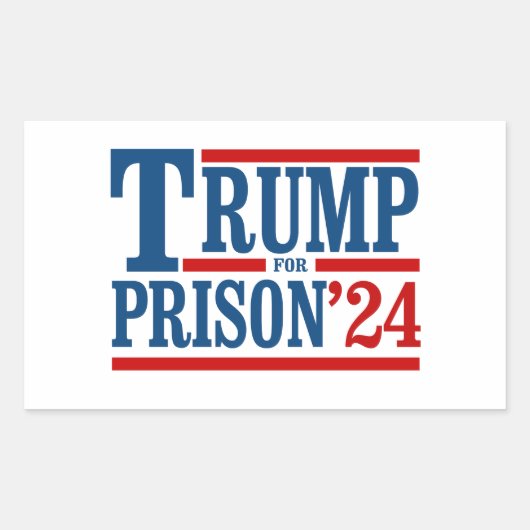トランプを刑務所へ '24 長方形シール (正面)