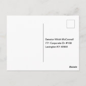 トランプを弾劾する ポストカード (裏面)